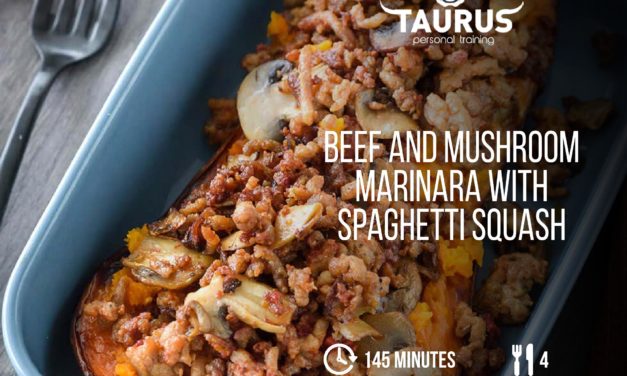 Beef and Mushroom Marinara With Spaghetti Squash