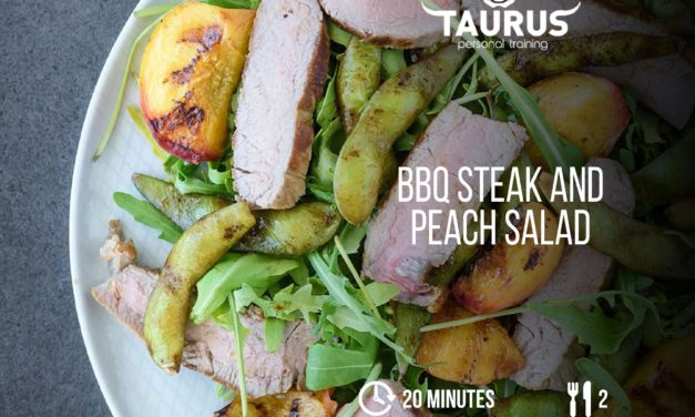 BBQ Steak And Peach Salad