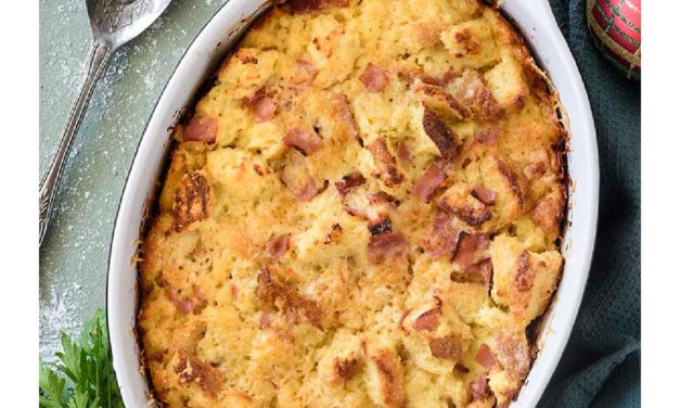 Ham Cheese Bread and Butter Pudding