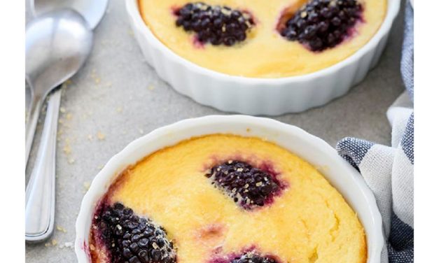 Baked Blackberry Custard